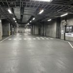 地下駐車場を北側から